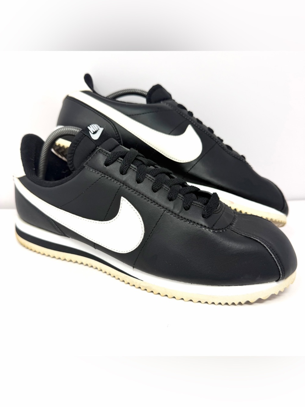 Nike Mens Cortez ‘72 Basic Classic Retro Sneakers Sz 10 Black Leather 819719-012